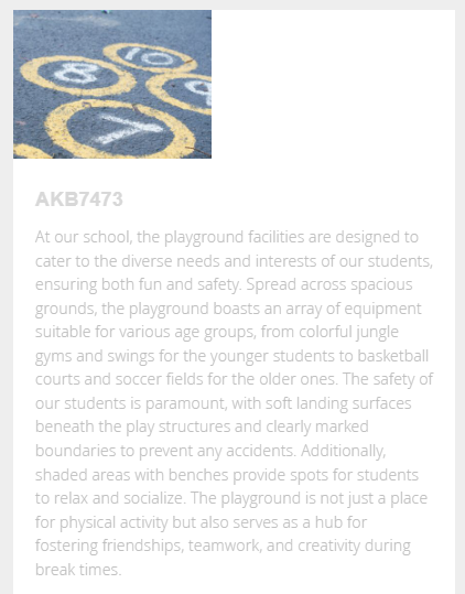 example of list layout